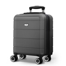 LUGG 15 Inch Jetset Lightweight Travel Cabin Bag ABS Shell Protection 45x36x20cm, Gunmetal