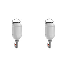 2X Distributore di Salse da 5,5 L, Capacità, per Senape, Insalata, Ketchup, Maionese, Grigio