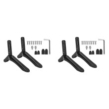 4x Base TV Universelle en Acier pour Écran LCD de 32 à 65 Pouces, Support TV avec Rehausseur en Alliage D'Aluminium.