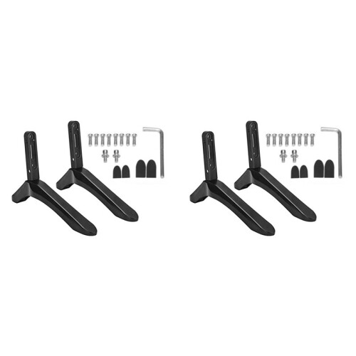 4x Base de TV de Aço Universal para Suporte de Tela LCD de 32 A 65 Polegadas com Suporte de TV de Liga de Alumínio