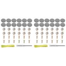 2Set Leather Snap Upholstery Buttons Fit for Tufting Furniture Bed Sofa Chair, Car RV Roof Grey