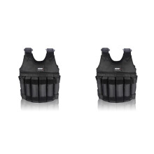 2X Chargement Gilet Lesté 20 Kg Poids Réglable Boxe Gilet Entraînement Équipement de Fitness Gilet Vêtements de Sable