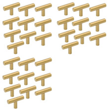 30 Pack Single Hole Gold Cabinet Knobs and Pulls Door Cupboards Bedroom Furniture Handles 50mm/2in Overall Length