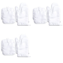 Sublimation Blank Oven Mitts Set Gloves and Sublimation Blank Pot Pad for DIY Kitchen Dining Room Accessories 12Pcs