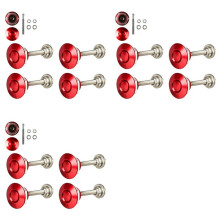 12X Schnell Verschluss Druck Knopf Verriegelungs Knopf Auto Stift Motor Hauben Schloss Stoßstangen Clip Verriegelungen Rot