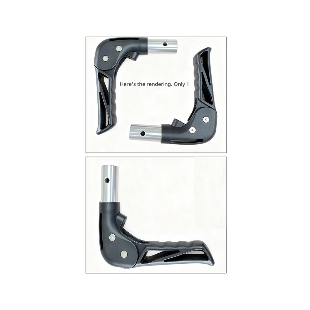 Semoic 2X Wheelchair Accessories: Folding Plastic Handle With Button Structure For Sports Wheelchairs