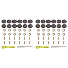 2Set Leather Snap Upholstery Buttons Fit for Tufting Furniture Bed Sofa Chair, Car RV Roof Coffee Color