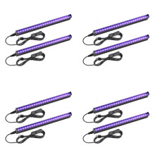 8Pcs 5W USB UV LED Black Light T5 Blacklight Bar 380nm-400nm Fluorescent Party Disco for Party, Disco, DJ Stage Lighting