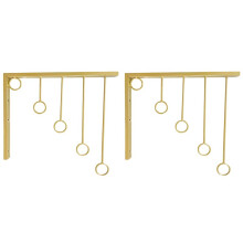 2X Gold Clothing Selling Store Hangers Iron Art Shelf Wall Hook Garment Show Save Space Cloakroom Underwear Organizer