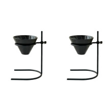 2X Adjustable Height Ceramic Coffee Filter Cup Hand Brew Set Portable Household Coffee Brewing Kit Drip Filter