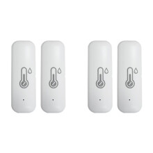 4X Tuya Zigbee Temperatur- und Feuchtigkeitssensor für Den Außenbereich, IP65 Wasserdicht, App-Fernüberwachung und Benachrichtigungen für