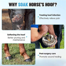 4X Horse Soaking Boots, Ice Boots for Horses Promote Healing, Poultice Boot , Horse Hoof Care Wrapped
