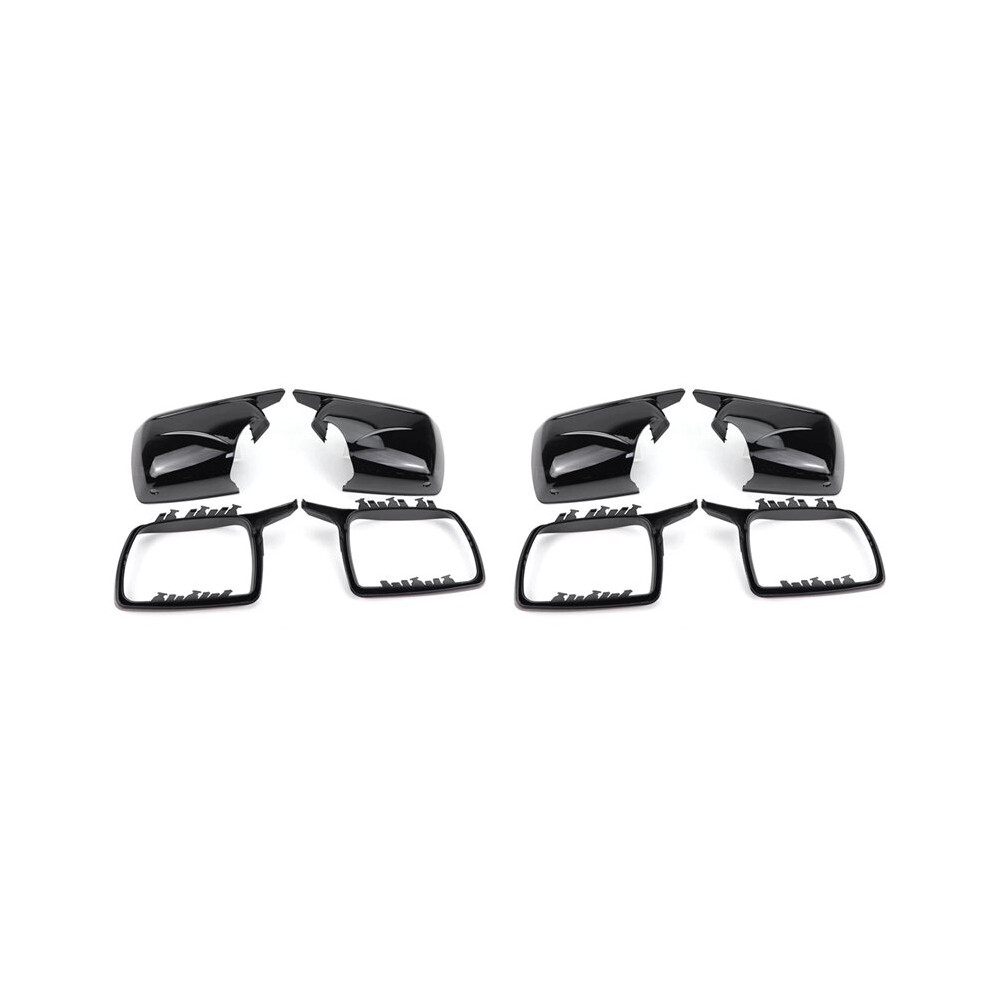 2X New M Mirror Covers For X5 E53 1999-2006 Glossy Rearview Side Mirror Cover Caps Black 6033882213842