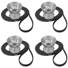 4X 341241 Dryer Belt & 8066184 Motor Pulley for , Dryers-Replace Part Number: PS11744884, W10290525
