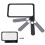 3X Folding Handheld Magnifying Glass with 72 LED Light-black 5