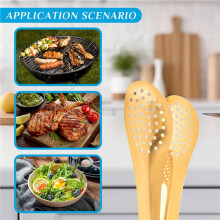 2X Piccole Pinze In Acciaio Inossidabile per Alimenti, Pinze per Servire, Pinze per Grigliate All'Aperto, Pinze per Servire Insalata In Acciaio