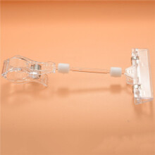 4pcs 6.5 Inch Height Transparent Plastic Double Clips Adjustable Sign Card Display Holder