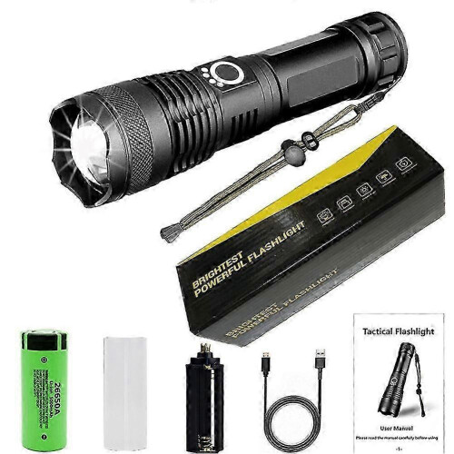 Rechargeable Flashlight,Handheld High Lumens Tactical Flashlight, Long Lasting 2