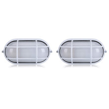 2X High Bright in Ground Outdoor Oval Round Proof Sauna Steam Room for Stair Patio Garden Floor(Excluding Light Bulbs)