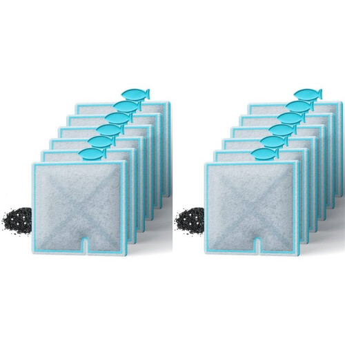12Pcs Suitable for Aqueon Fish Tank Aquarium Filter Replacement Activated Carbon Filter Elements(M) 1