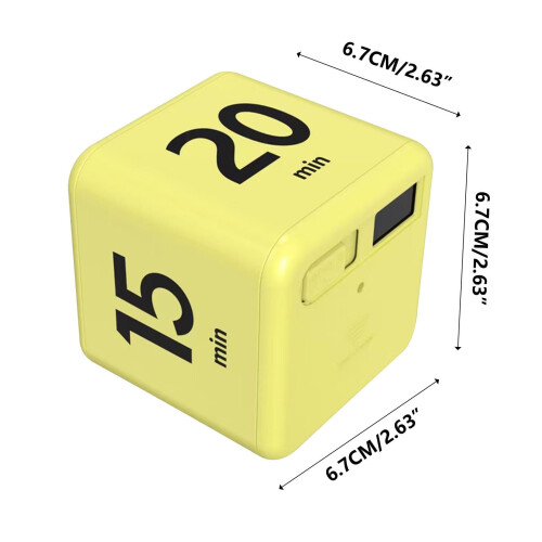 Cube Gravity-Sensing Flip Timer with Digital Display, Countdown & Alarm – Compatible with Study/Cooking/Workouts/Office 1