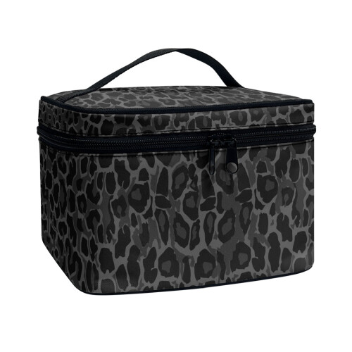 Cosmetic Organizer Polyester Dark Leopard Print 1
