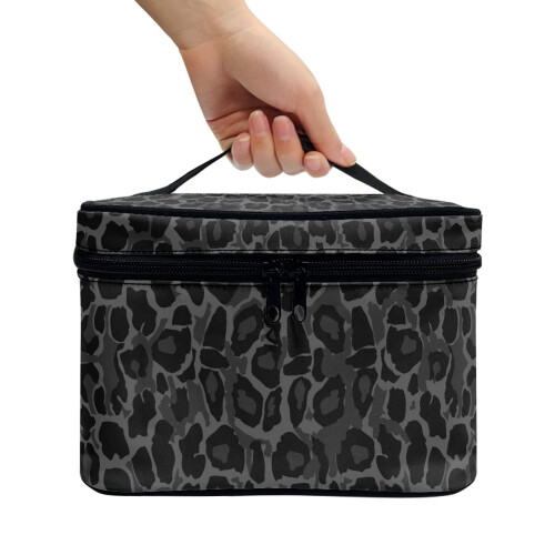 Cosmetic Organizer Polyester Dark Leopard Print 2