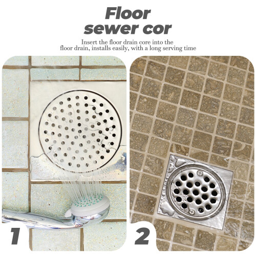 2 Pcs Sewer Drain Plug for Basement Floor Core Strainer Grate 1