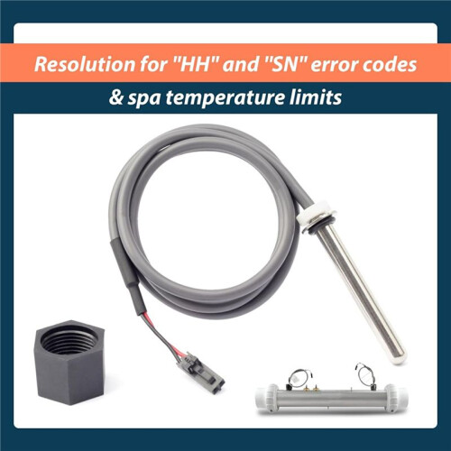 2X Sensor de Banheira Hidromassagem para Sistema Balboa Spa Aquecedor M7 com Temperatura Cabo de 24 Polegadas/Limite Alto, Sensor Banheira de