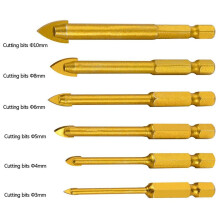 12pcs Glass Drill Bits Set Tile Ceramic Drilling Set 3/4/5/6/8/10mm with 1/4inch Hex Shank for Porcelain Marble Mirror