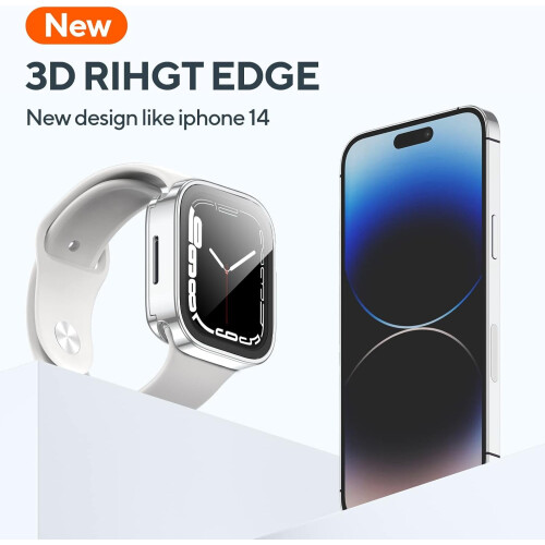 XiHAMA2-Pack2-σε-1 Αδιάβροχη θήκη συμβατή με Apple Watch SE, SE6, 5, 4 – Προφυλακτήρας υπολογιστή + 1