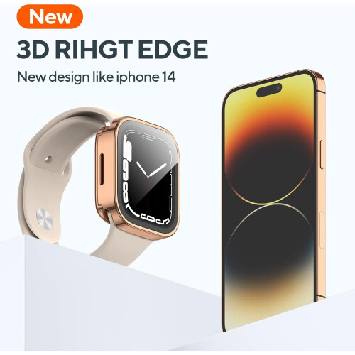 XiHAMA2-Pack2-σε-1Αδιάβροχη θήκη συμβατή με Apple Watch SE, SE6, 5, 4 – Προφυλακτήρας υπολογιστή + 1