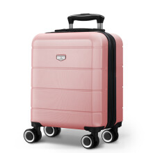LUGG 15 Inch Jetset Lightweight Travel Cabin Bag ABS Shell Protection 45x36x20cm, Rose Gold