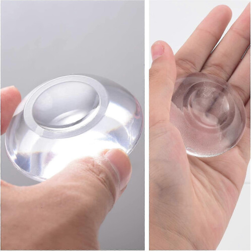 9 Pcs Silicone Door Bumper Wall Protector , Self Adhesive Clear 1
