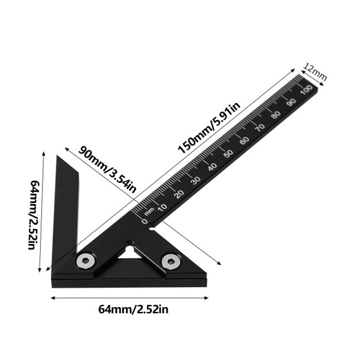Lightweight Aluminum Measuring Scale With Clear British Marking 2
