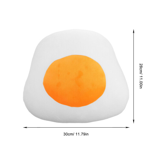 NICEXMAS 1Pc Durable Plush Poached Egg Throw Pillow Orange Sofa Decoration 1
