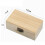 Plain Wooden Square Storage Boxes with Hinged Lid Decorative Craft Keepsake Wedding Gift Box, S 1PC 2