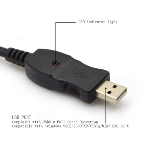 3M USB-gitarrbas till USB6,3 mm länkkabeladapter för datorinspelning med USB-gitarrkabel 2