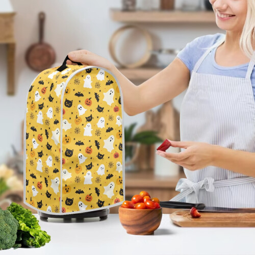 Halloween Print Design Coffee Machine Dust Cover Polyester for Kitchen Household 2
