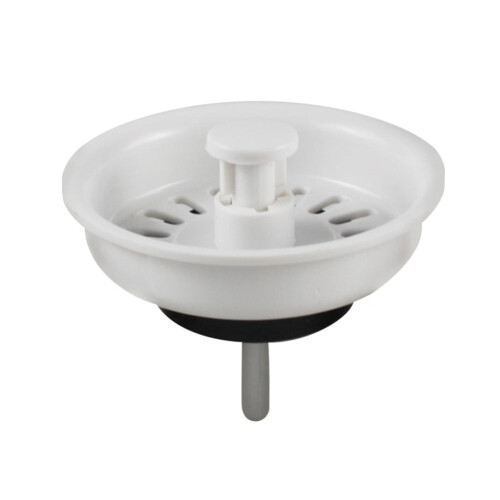 White Plastic Kitchen Sink Strainer Stopper For Vegetable Washing Basin 1
