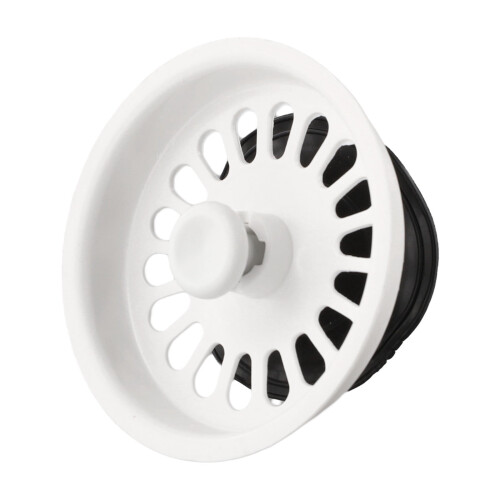 White Plastic Kitchen Sink Strainer Stopper For Vegetable Washing Basin 2