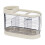 Organisateur de couverts transparent avec compartiments égouttables 2
