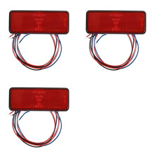 3X LED Reflector Red Rear Tail Brake Stop  Light Truck Trailer SUV Motorcycle