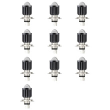 10X Faretto LED H4 Lampadina Piccola Lampadina LED Faro Modificato per Motocicletta Accessori per Fari Bicolore Integrati