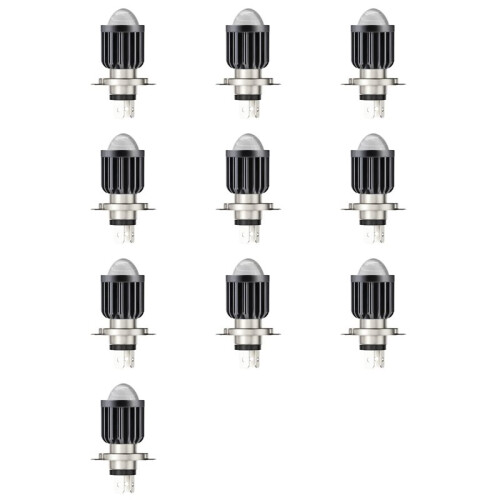10X H4 LED Spotlight Small Light Bulb LED Motorcycle Modified Headlight Integrated Two-Color Headlight Accessories