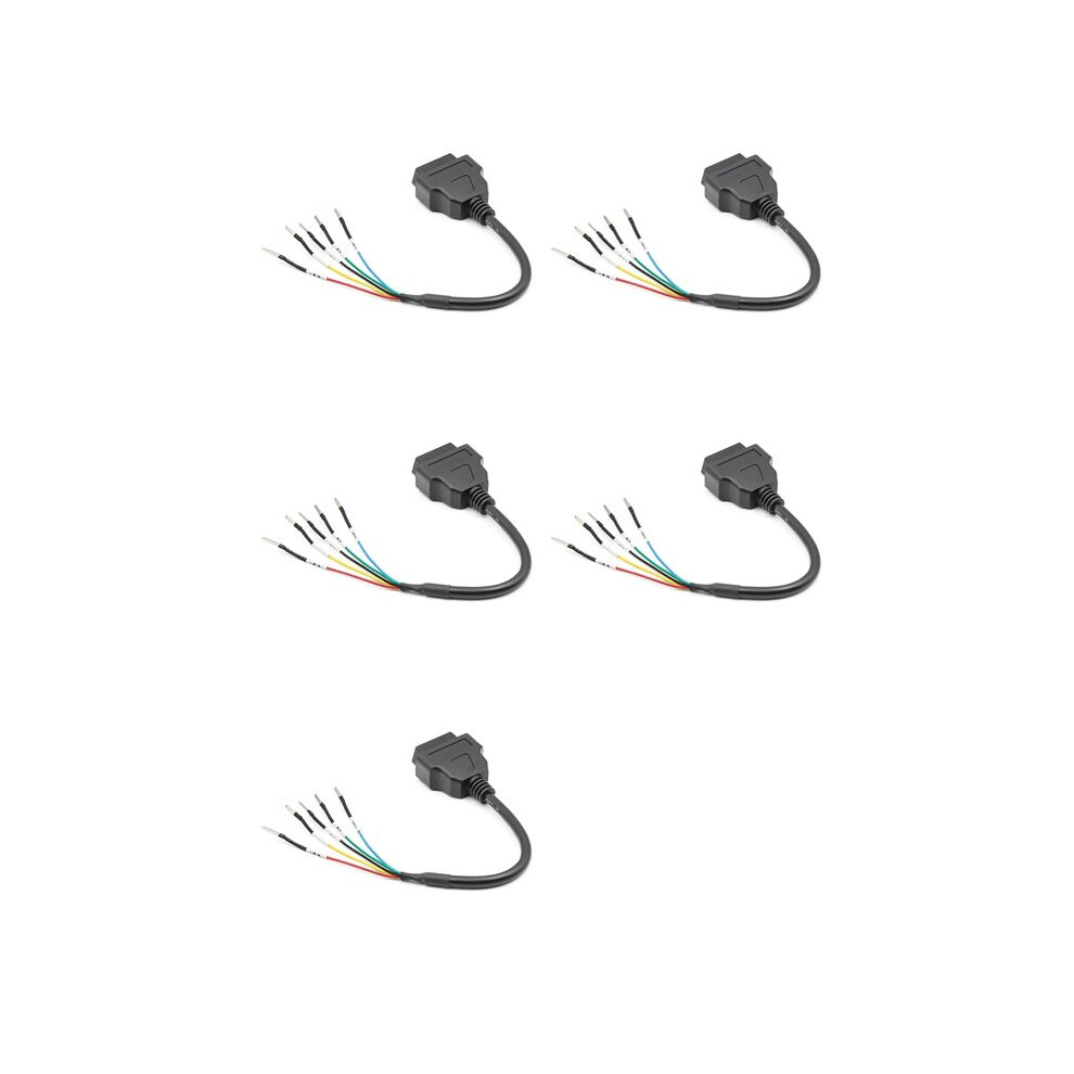 5X 16 Pin Obd Obd2 Female K Can Jumper Tester Connector Car Diagnostic Extension Cable Cord Pigtail 6033664592653