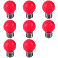 8X E27 LED-Lamp Warm  Lamp Kunststof Lamp (0,5 W Vermogen, Rood)