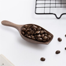 2X Solid Wood Coffee Bean Spoon Shovel Black Walnut Whole Wood Digging Coffee Bean Spoon Tea Shovel Wooden Shovel