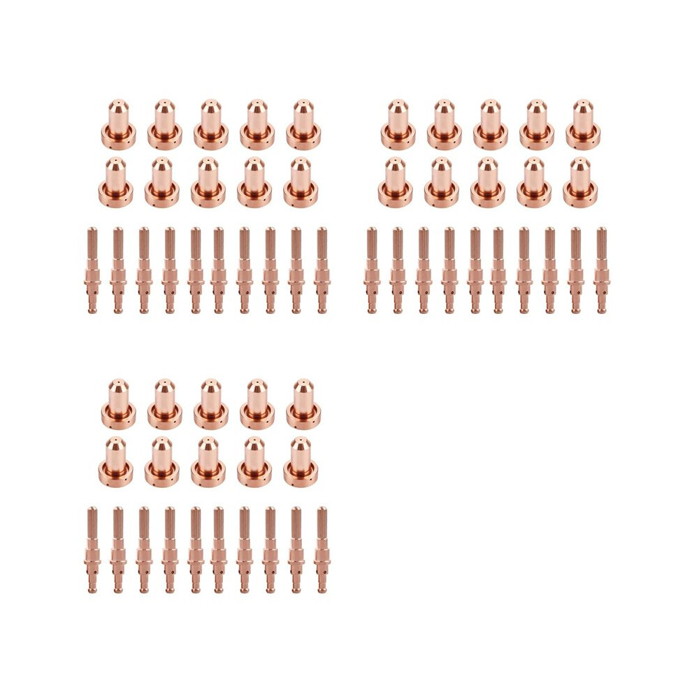 30Pcs 9-8210 Plasma Nozzle 10Pcs 9-8215 Plasma Electrode Fit For Thermal Dynamics Sl60/Sl100 Cutting Torch Consumables 6031061408362