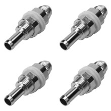 4X 6AN Male Flare Bulkhead to 5/16 Inch Hose Barb Adapter Fitting Aluminum Flare Connector Fluid Designed for Car SUV